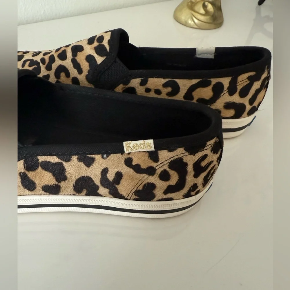 Kate Spade Leopard Print Calf Hair Loafers Size 6.5 NWOB